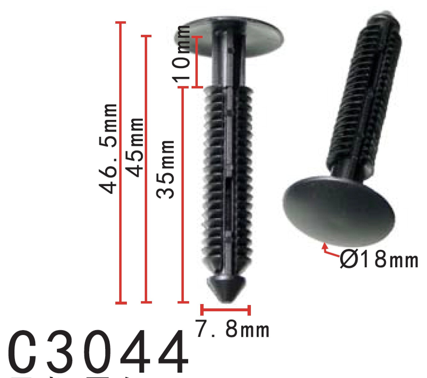 20pcs Fit Ford Mustang Rocker Moulding Retainer PIN Clip W710532-S300 Autobahn88