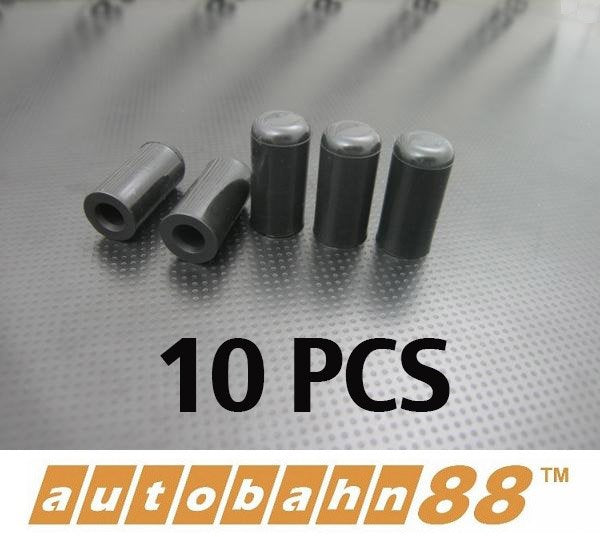 10pcs Black Silicone Caps ID 4mm 1/6" Vacuum End Plug Tube Cover