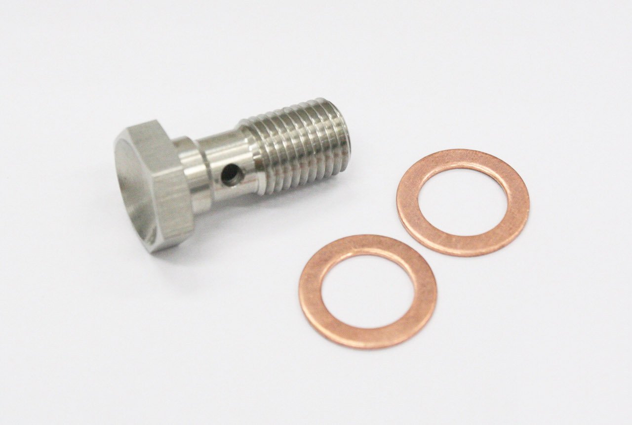 Stainless Steel Banjo Bolt Fittings M10x1.0 24mm Metric Brake Adaptor