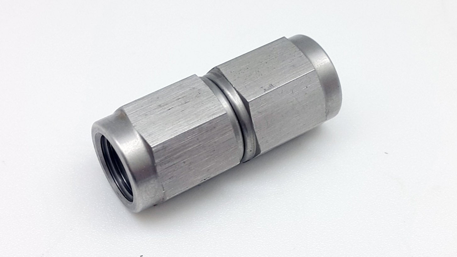 AN-3 to AN-3 Female Coupler Connector Stainless Brake Fittings 3/8x24 UNF
