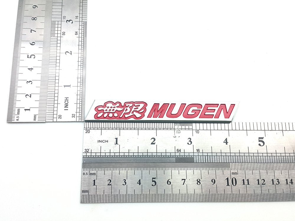 Mugen Badge Emblem Side Spoiler Fit For Honda GT Wing TypeR Civic Integra Red