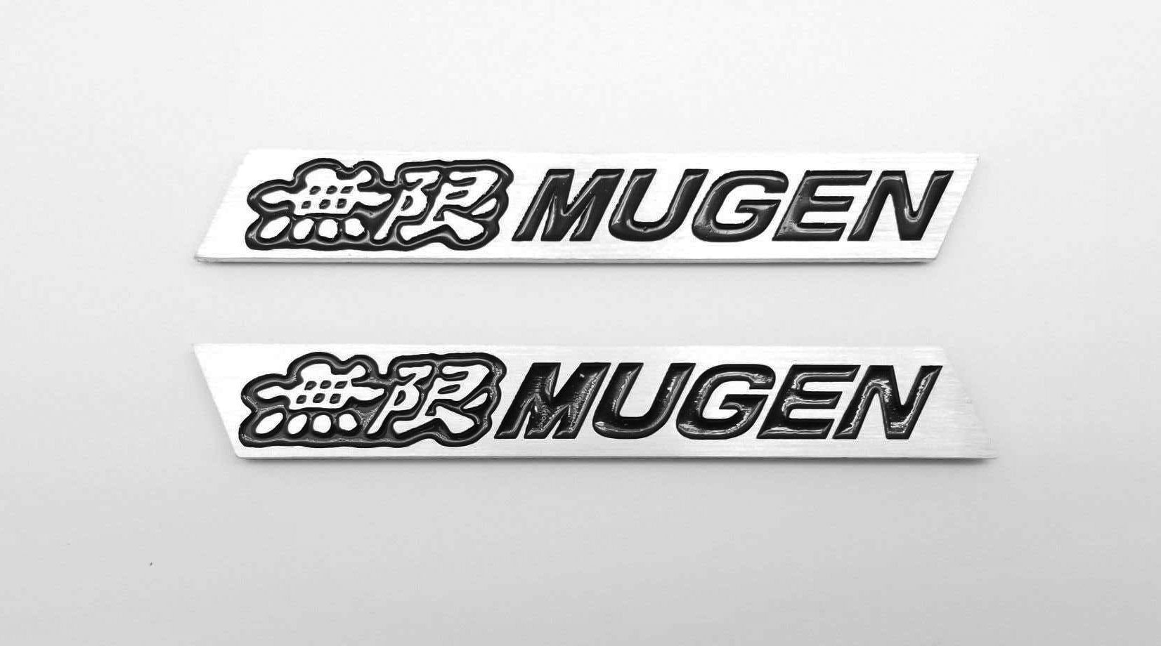 Mugen Emblem Left + Right Side Spoiler Fit Honda GT Wing TypeR Civic Integra BK