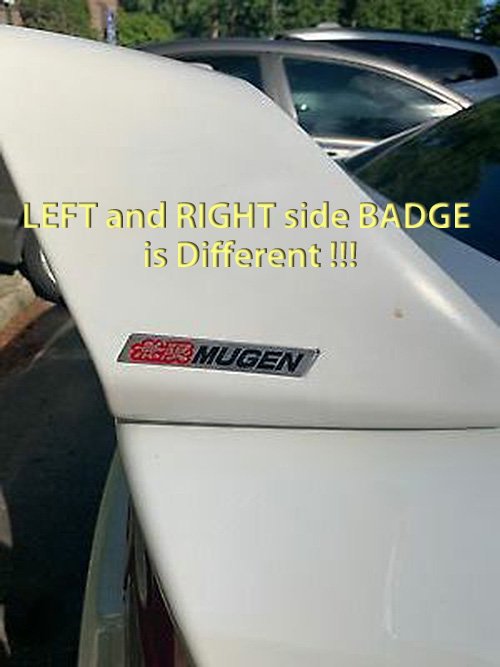 Mugen Emblem Left + Right Side Spoiler Fit Honda GT Wing TypeR Civic Integra BK
