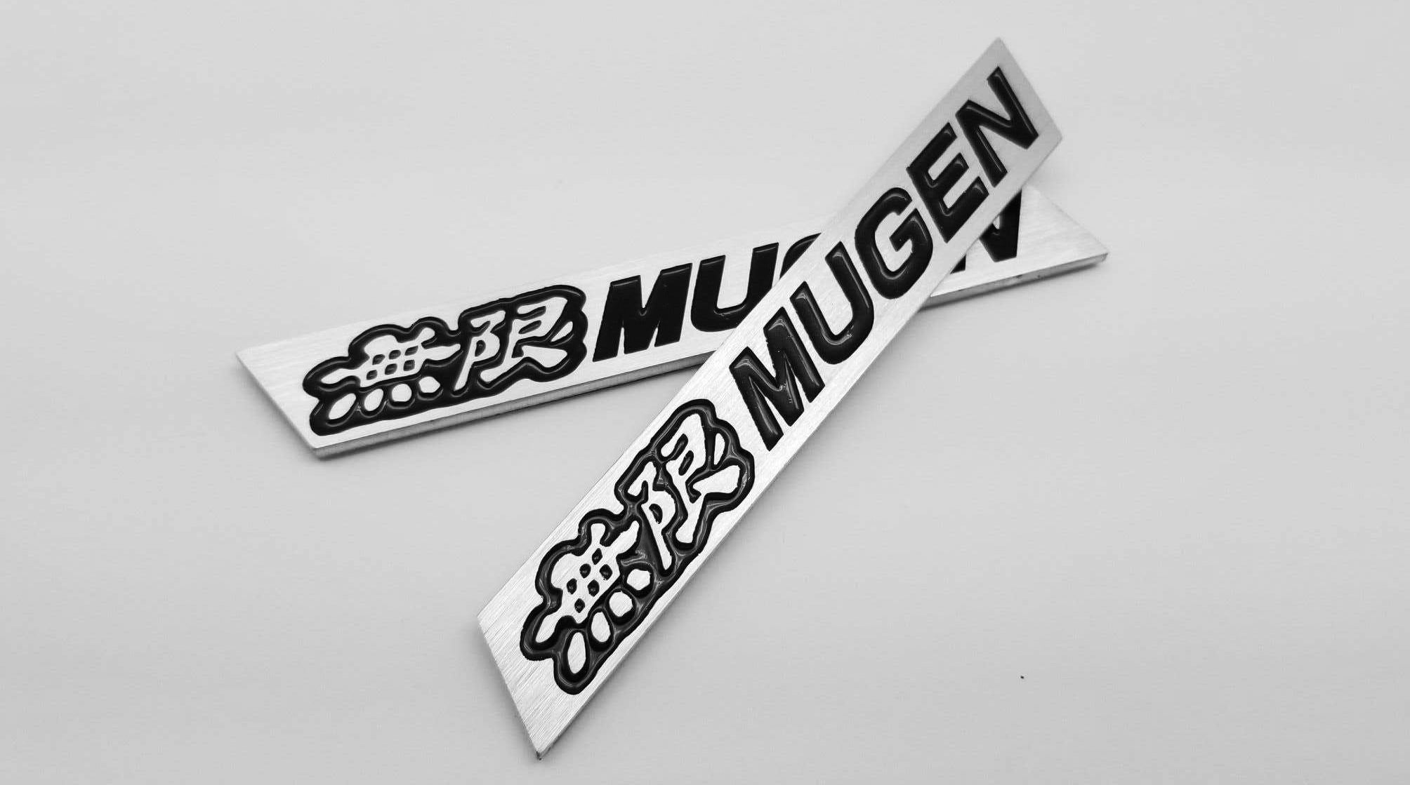 Mugen Emblem Left + Right Side Spoiler Fit Honda GT Wing TypeR Civic Integra BK