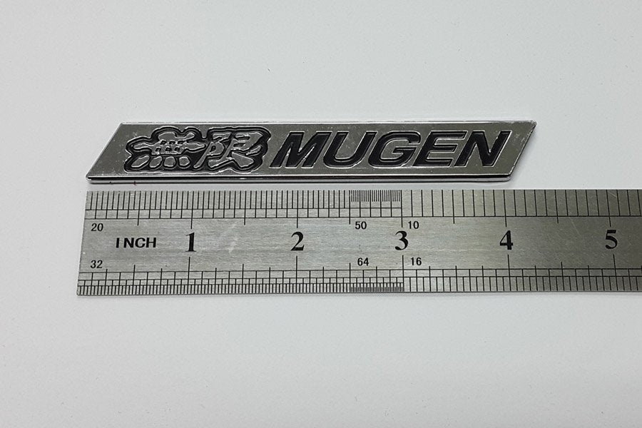 Mugen Chrome Badge Emblem Side Spoiler Fit For Honda GT Wing TypeR Civic Integra