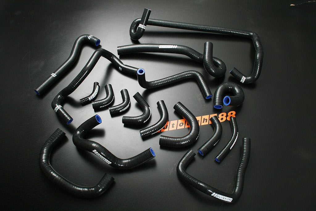Silicone Full Set ancillary + Heater Hose Fit Skyline GTR R32 RB26 GT-R Turbo