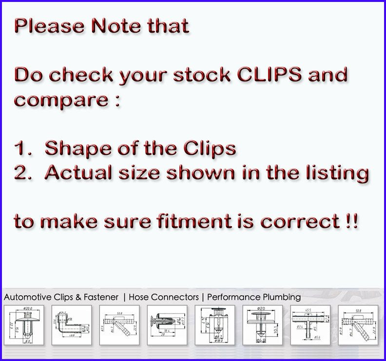 20pcs Fit Subaru,Toyota 909140065,SU00302989 Mud Shield Retainer by Autobahn88
