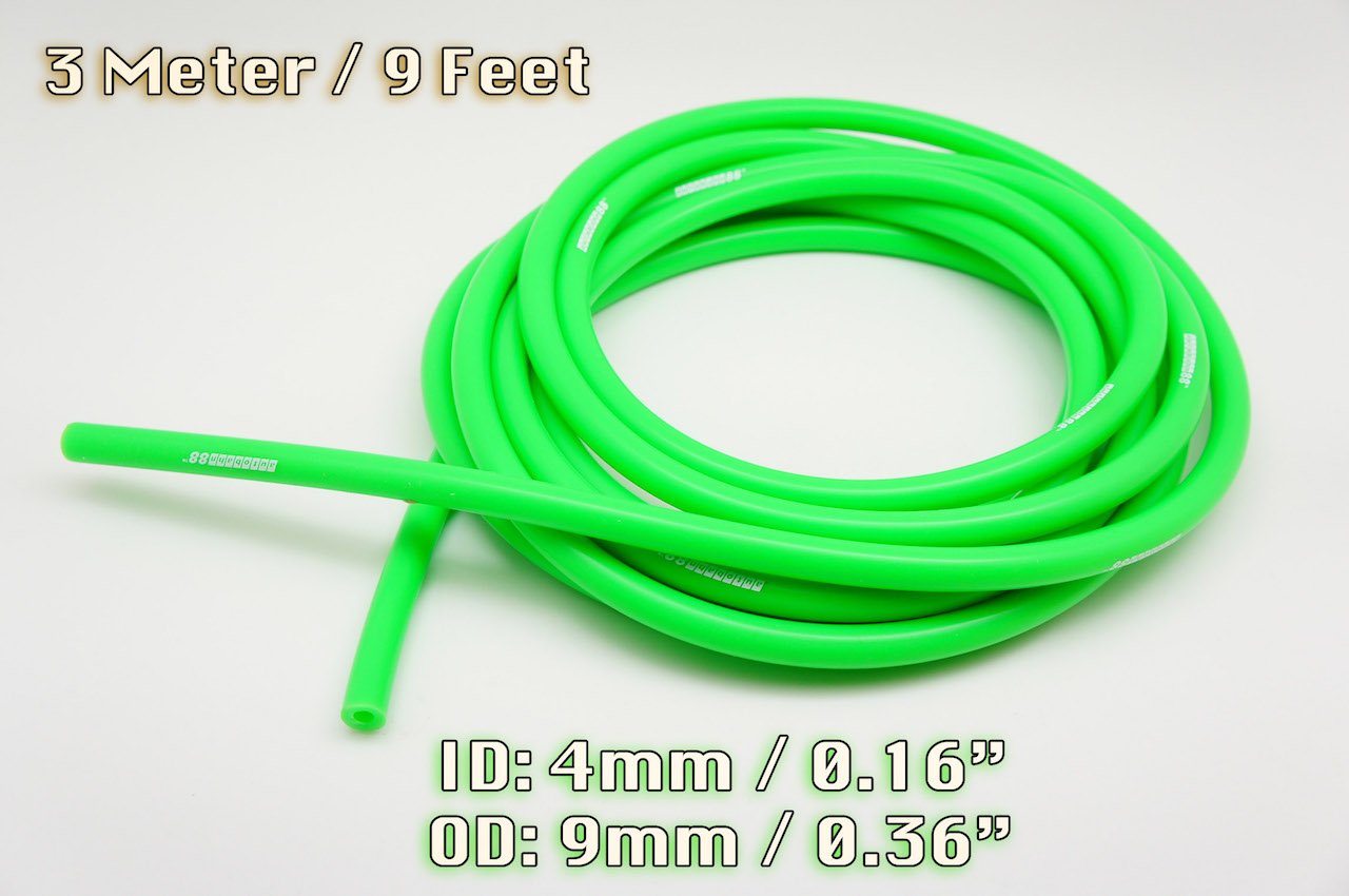 3 METRE GREEN SILICONE VACUUM HOSE AIR ENGINE BAY DRESS UP 4MM FIT FORD