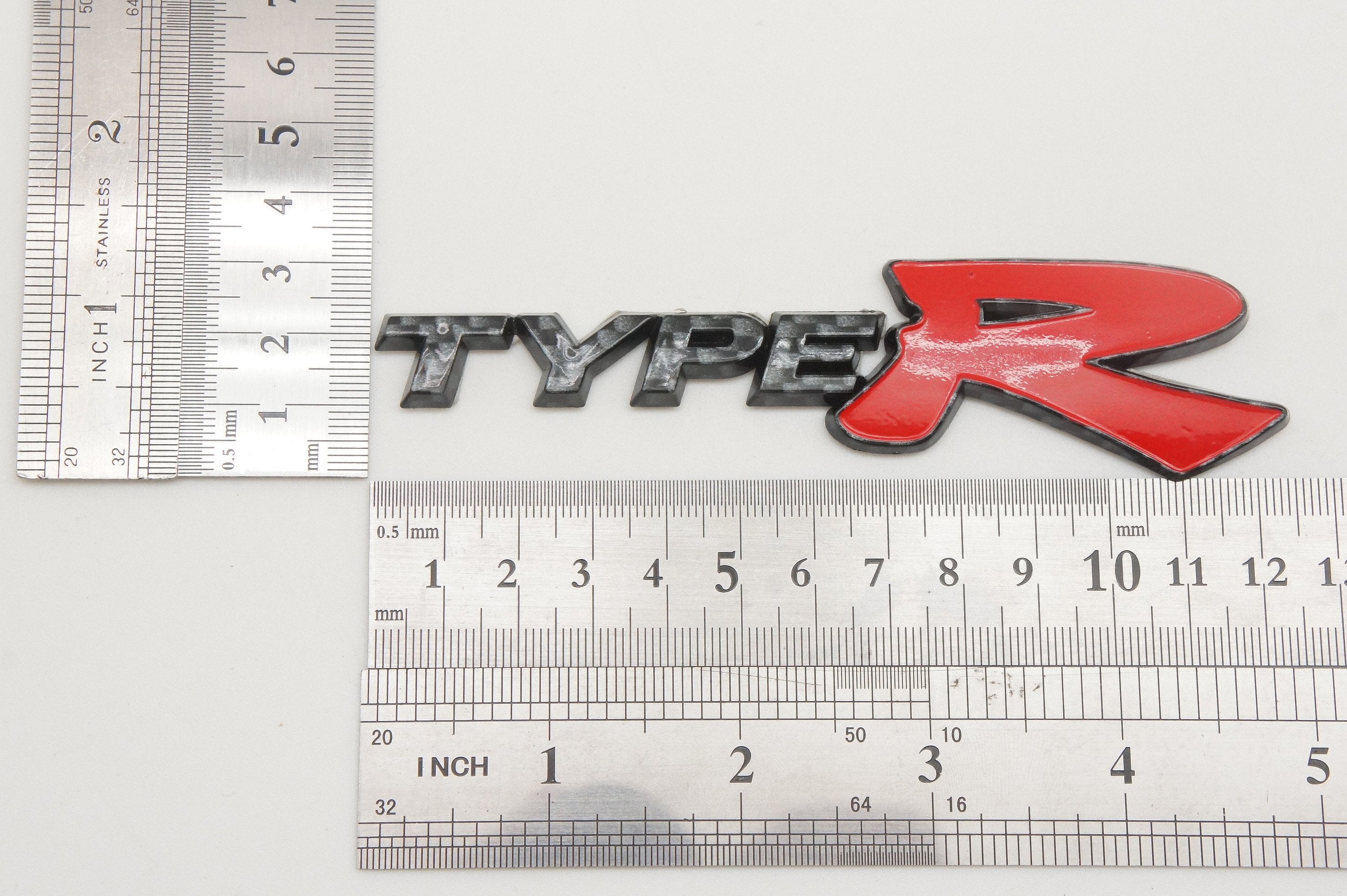 Fit HONDA Integra Type-R Black Carbon Style Plastic Badge Emblem Logo