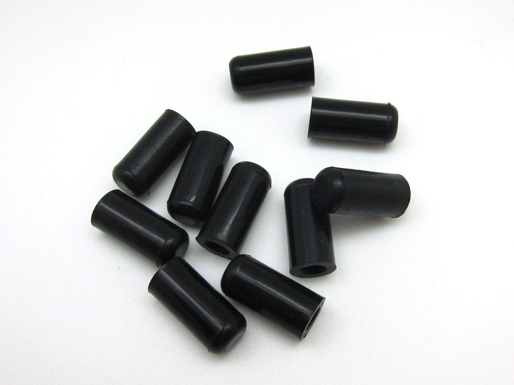 10pcs Black Silicone Caps ID 10mm 3/8" Vacuum End Plug Tube Cover