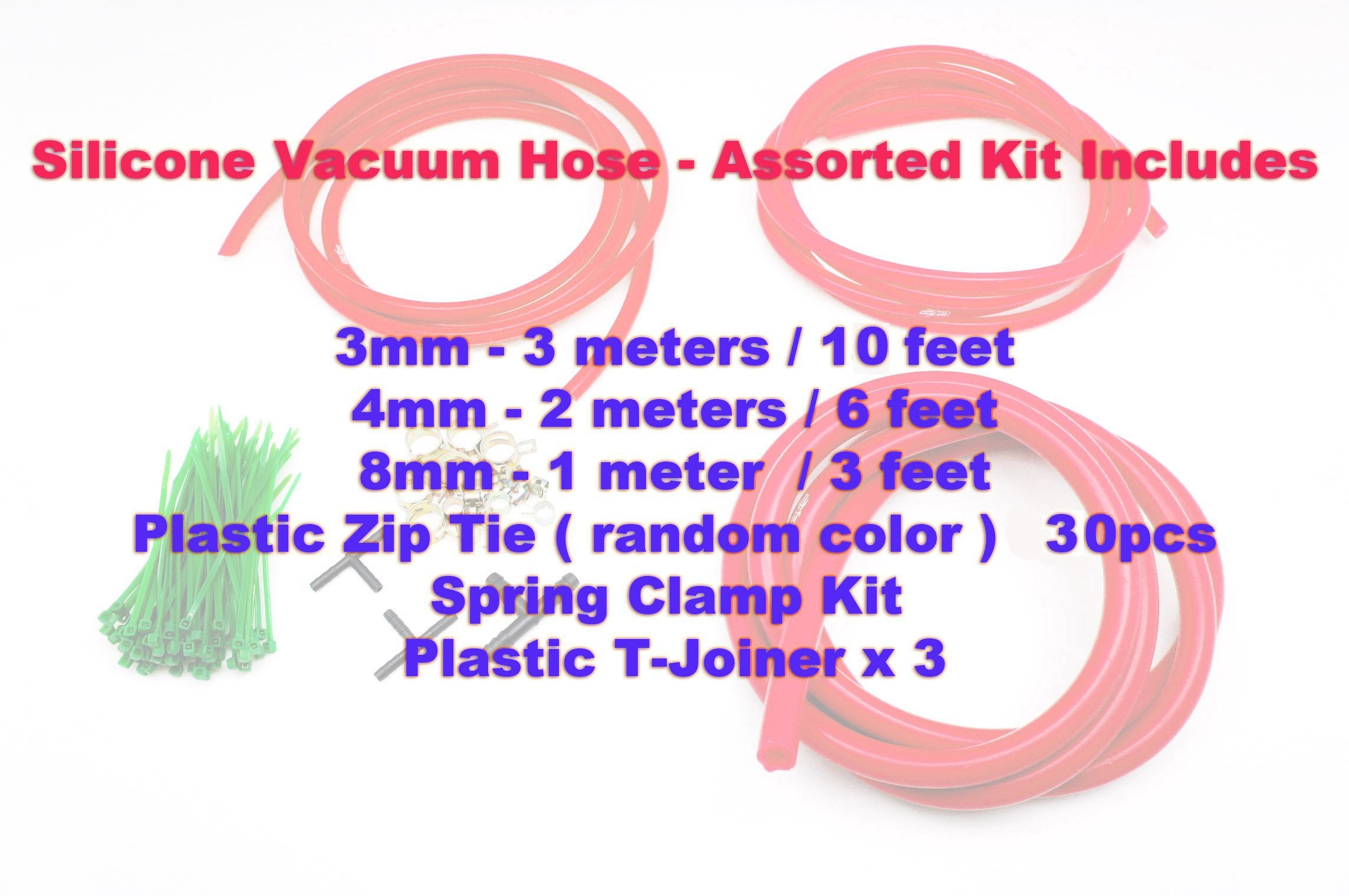 AUTOBAHN88 Engine ROOM Silicone Air Vacuum Hose Dress Up Kit RED Fit chevrolet