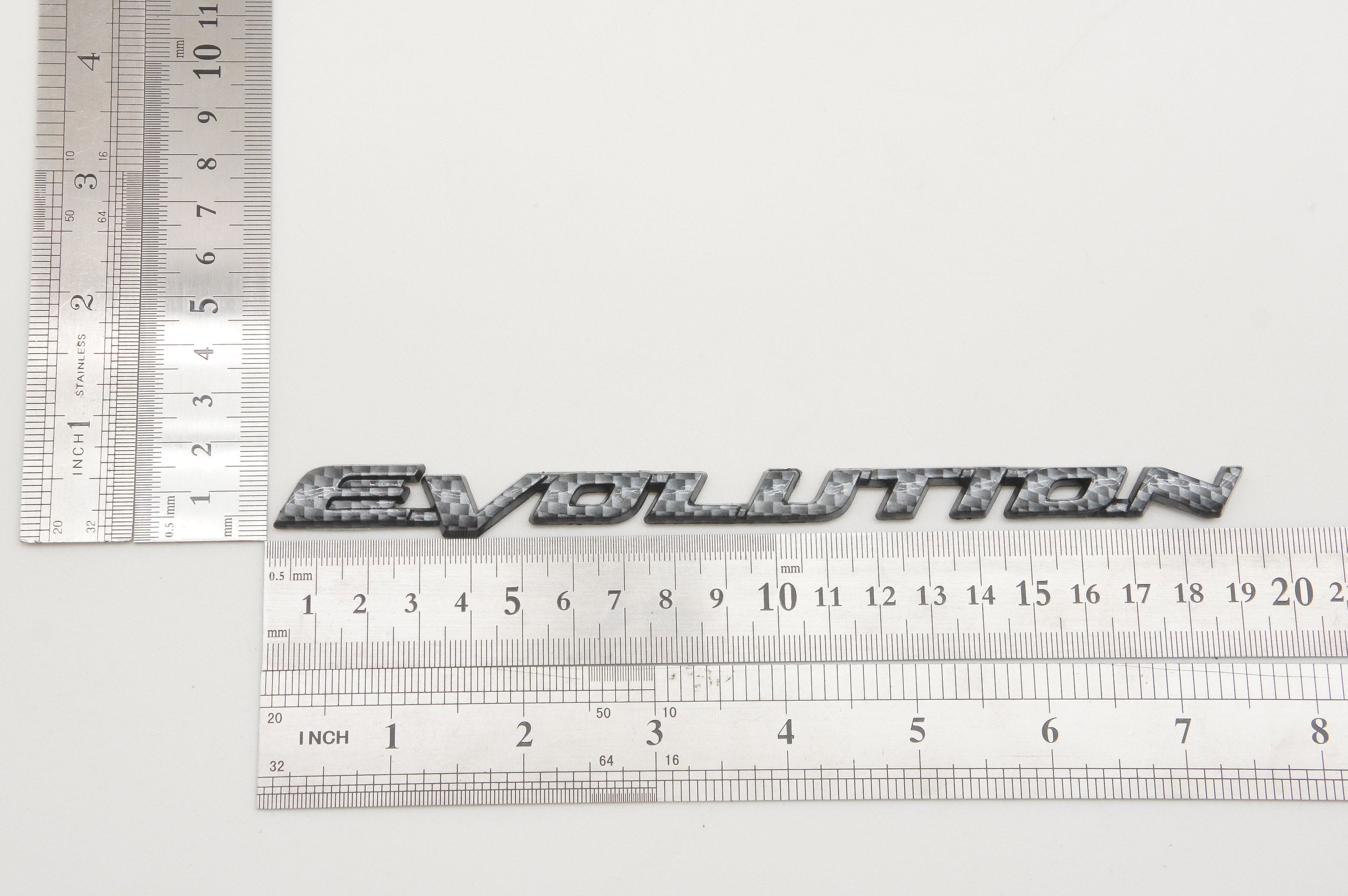 Fit Lancer Evolution EVO Trunk Black Carbon Style Plastic Badge Emblem Logo