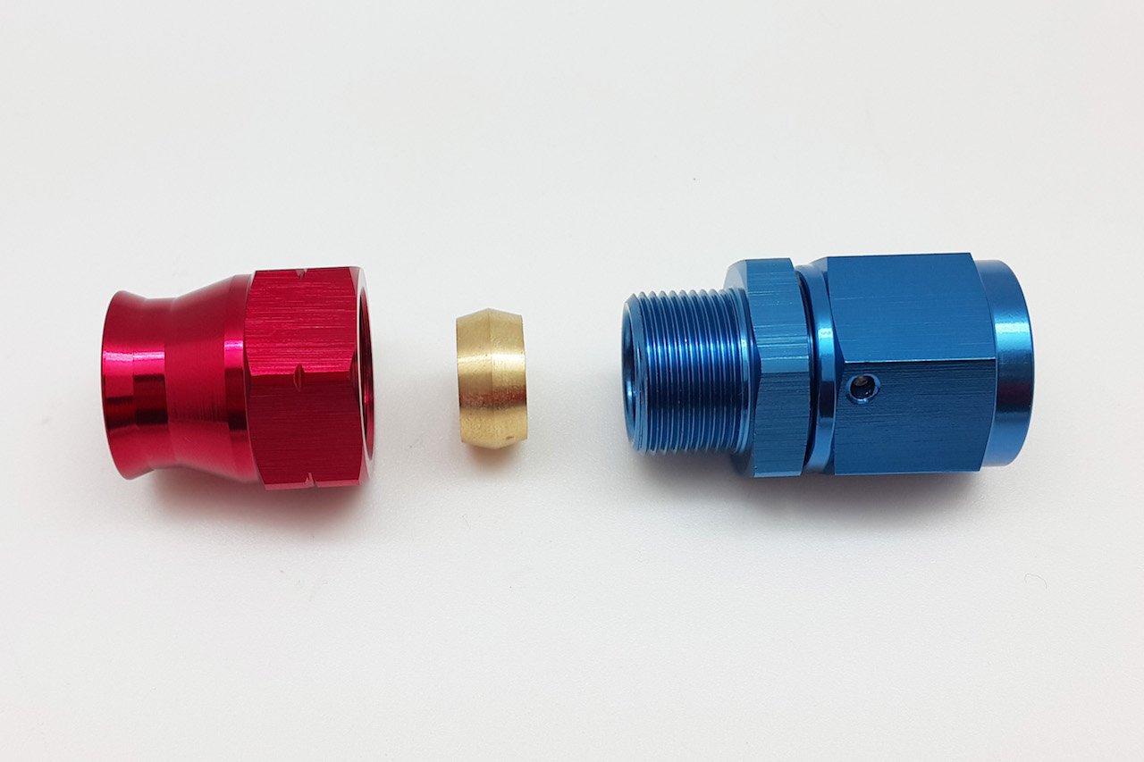 AN6 Female to 3/8" 0.375" HardLine Tubing Fuel Hose Straight Fittings Adapter